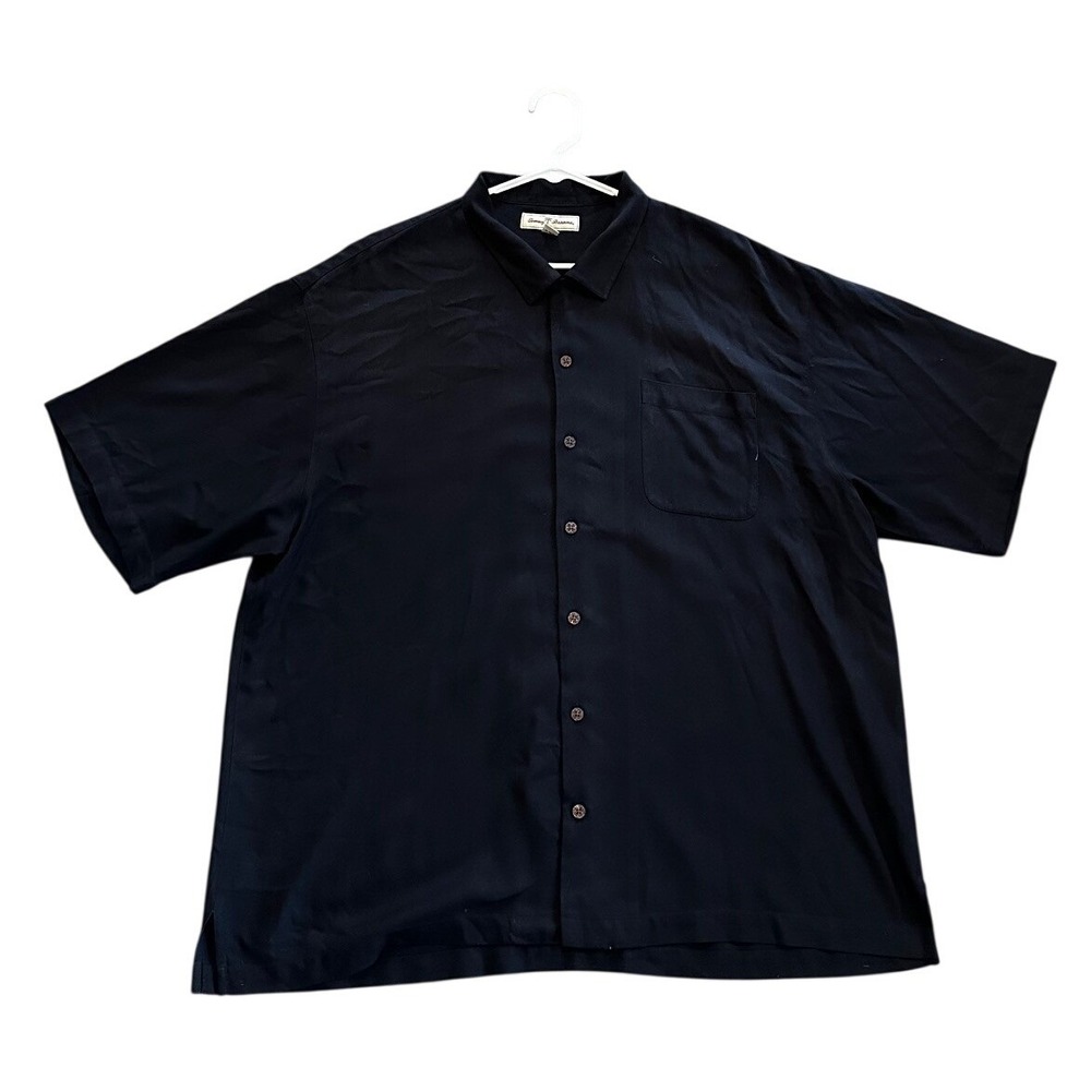 Tommy Bahama Black Short Sleeve Button Up Mens XXL